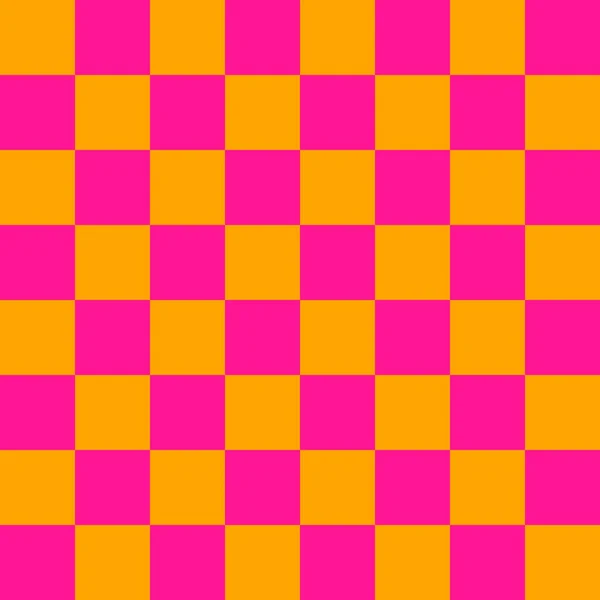 Checkerboard Par Couleurs Rose Profond Orange Damier Chessboard Texture Damier — Photo
