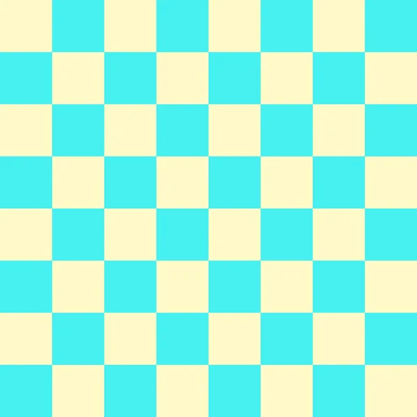 Checkerboard Por Cores Ciano Bege Xadrez Xadrez Textura Tabuleiro Xadrez — Fotografia de Stock