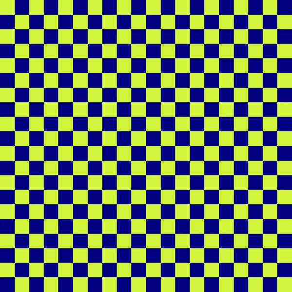 Two Color Checkerboard Navy Lime Colors Checkerboard Chessboard Checkerboard Texture — Stock Photo, Image