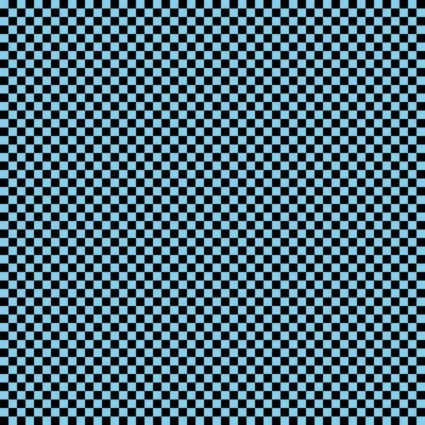 非常に小さな正方形のチェッカーボード チェッカーボードの黒と空の青の色 チェスボード チェッカーボードのテクスチャ 正方形のパターン 繰り返される質感 — ストック写真