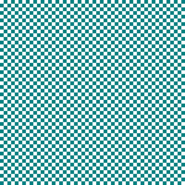 Checkerboard Very Small Squares Teal White Colors Checkerboard Chessboard Checkerboard — Stock Photo, Image