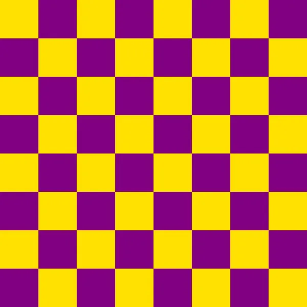 跳板8乘8 紫色和黄色的棋盘 棋盘棋盘质感正方形图案 可重复纹理 — 图库照片