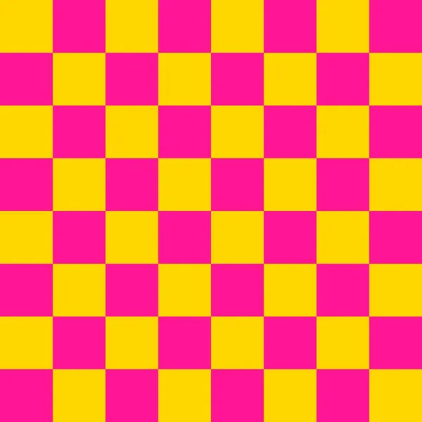Checkerboard Deep Pink Gold Colors Checkerboard Chessboard Checkerboard Texture Squares — Stock Photo, Image