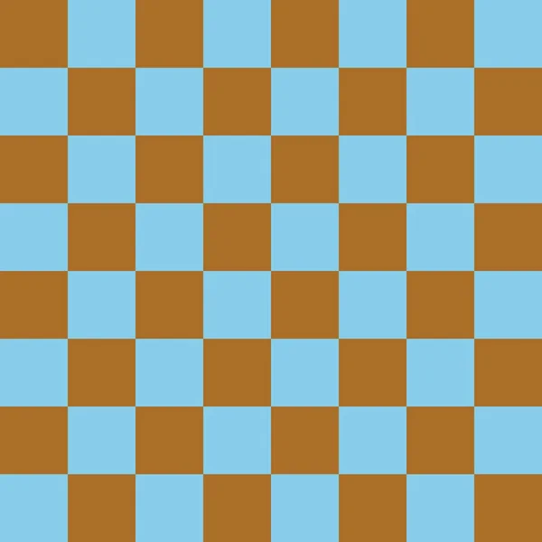 Checkerboard Sky Blue Brown Colors Checkerboard Chessboard Checkerboard Texture Squares — Stock Photo, Image