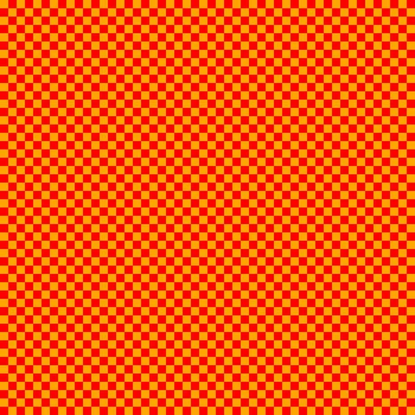 非常に小さな正方形のチェッカーボード チェックボードの赤とオレンジの色 チェスボード チェッカーボードのテクスチャ 正方形のパターン 繰り返される質感 — ストック写真