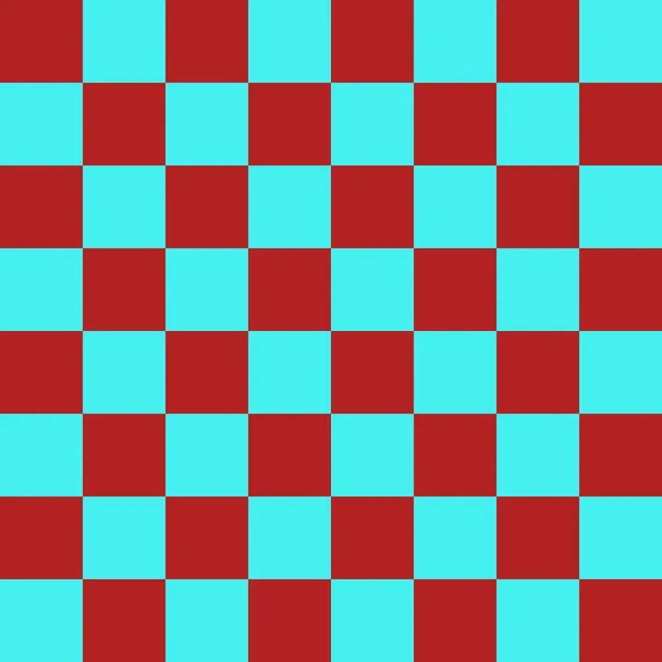 Checkerboard Cyan Fire Brick Colors Checkerboard Chessboard Checkerboard Texture Squares — Stock Photo, Image