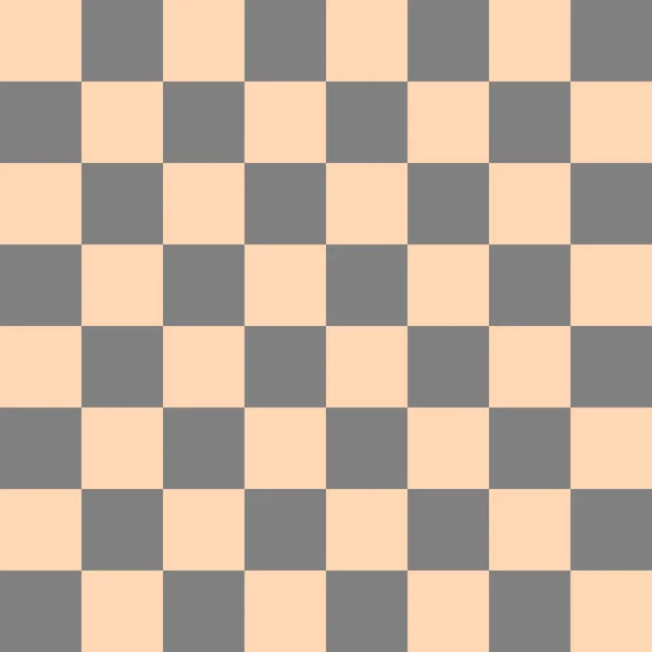 8のチェッカーボード チェッカーボードのグレーとアプリコットの色 チェスボード チェッカーボードのテクスチャ 正方形のパターン 繰り返される質感 — ストック写真