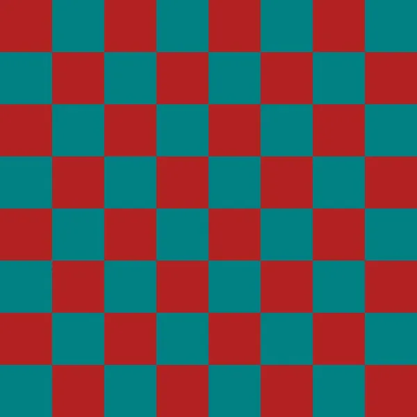 Checkerboard Por Teal Fogo Cores Tijolo Tabuleiro Xadrez Xadrez Textura — Fotografia de Stock
