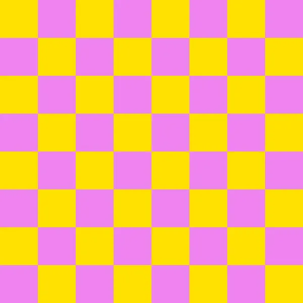 Schachbrett Mal Violette Und Gelbe Farben Des Schachbretts Schachbrett Schachbretttextur — Stockfoto