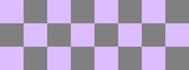 Dama pankartı. Dama tahtasının gri ve lavanta renkleri. Büyük kareler, büyük hücreler. Satranç tahtası, dama tahtası dokusu. Kare deseni. Geçmişi. Tekrarlanabilir doku.