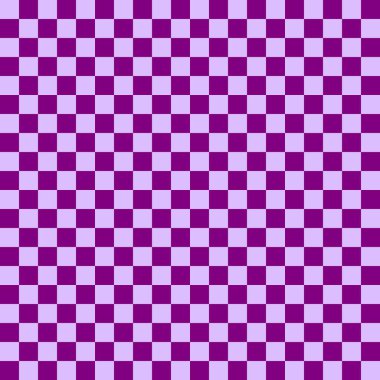 İki renkli dama tahtası. Mor ve lavanta renginde dama tahtası. Satranç tahtası, dama tahtası dokusu. Kare deseni. Geçmişi. Tekrarlanabilir doku.