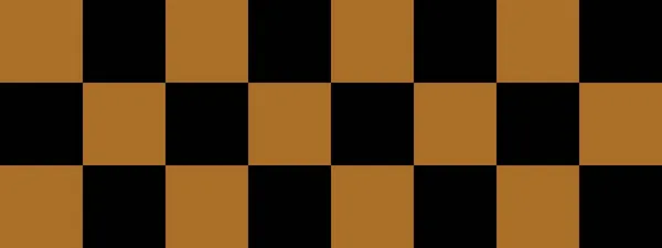 Schachbrettbanner Schwarze Und Braune Farben Des Schachbretts Große Quadrate Große — Stockfoto