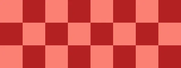 Schachbrettbanner Firebrick Und Lachsfarben Des Schachbretts Große Quadrate Große Zellen — Stockfoto