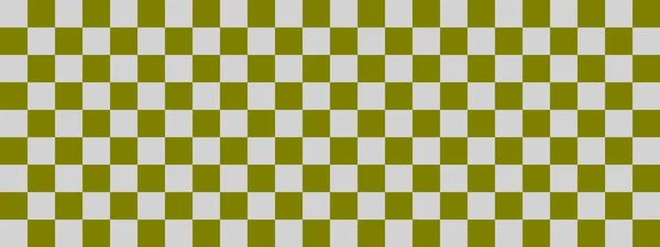 Checkerboard Banner Olive Light Grey Colors Checkerboard Small Squares Small — Stock Photo, Image