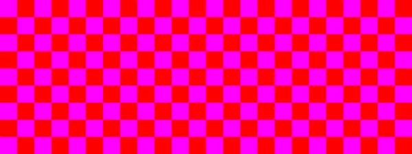 Διαφημιστικό Πανό Κόκκινα Και Ματζέντα Χρώματα Της Σκακιέρας Μικρά Τετράγωνα — Φωτογραφία Αρχείου