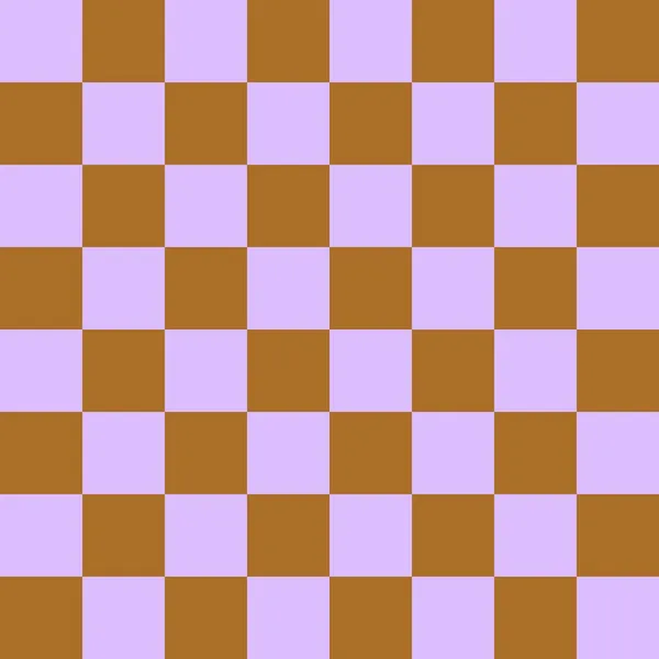 Checkerboard Por Castanho Lavanda Cores Xadrez Xadrez Textura Tabuleiro Xadrez — Fotografia de Stock