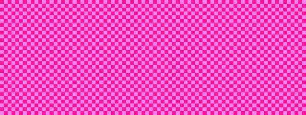 Dama pankartı. Dama tahtasının mor ve koyu pembe renkleri. Küçük kareler, küçük hücreler. Satranç tahtası, dama tahtası dokusu. Kare deseni. Geçmişi. Tekrarlanabilir doku.