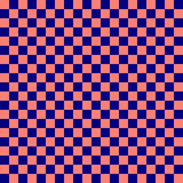 Two Color Checkerboard Navy Salmon Colors Checkerboard Chessboard Checkerboard Texture — Stock Photo, Image