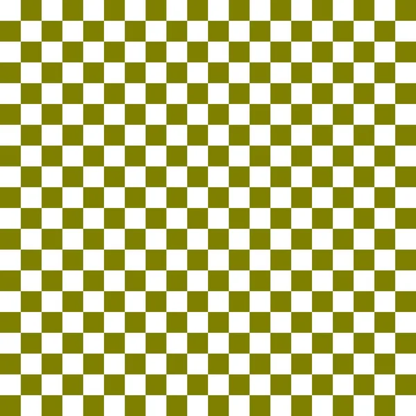Two Color Checkerboard Olive White Colors Checkerboard Chessboard Checkerboard Texture — Stock Photo, Image