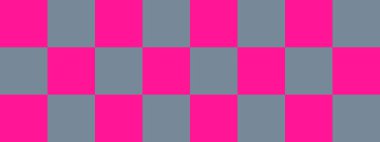 Dama pankartı. Açık Kayrak Gri ve Dama tahtasının koyu pembe renkleri. Büyük kareler, büyük hücreler. Satranç tahtası, dama tahtası dokusu. Kare deseni. Geçmişi. Tekrarlanabilir doku.