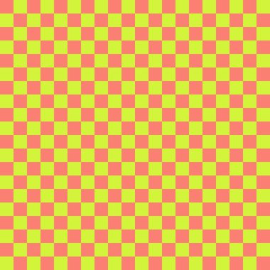 İki renkli dama tahtası. Kireç ve somon renginde dama tahtası. Satranç tahtası, dama tahtası dokusu. Kare deseni. Geçmişi. Tekrarlanabilir doku.