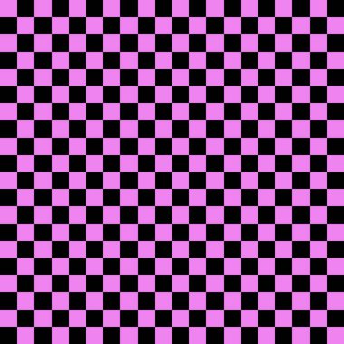 İki renkli dama tahtası. Dama tahtasının siyah ve mor renkleri. Satranç tahtası, dama tahtası dokusu. Kare deseni. Geçmişi. Tekrarlanabilir doku.