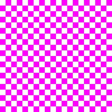 İki renkli dama tahtası. Magenta ve beyaz renkli dama tahtası. Satranç tahtası, dama tahtası dokusu. Kare deseni. Geçmişi. Tekrarlanabilir doku.