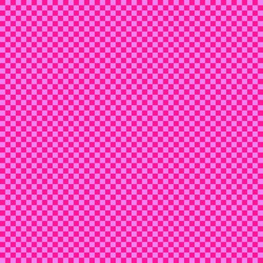 Çok küçük kareli dama tahtası. Dama tahtasının mor ve koyu pembe renkleri. Satranç tahtası, dama tahtası dokusu. Kare deseni. Geçmişi. Tekrarlanabilir doku.