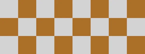 Checkerboardbanderoll Brun Och Ljusgrå Färg Schackbräda Stora Rutor Stora Celler — Stockfoto