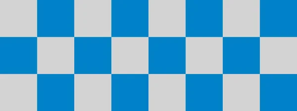 Checkerboard Banner Blue Light Grey Colors Checkerboard Big Squares Big — Stock Photo, Image