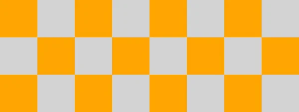 Checkerboardbanderoll Ljusgrå Och Orange Färger Schackbräda Stora Rutor Stora Celler — Stockfoto