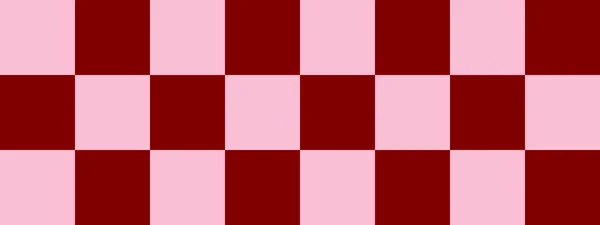Шахматный Баннер Марун Розовые Цвета Шерстяной Доски Большие Квадраты Большие — стоковое фото