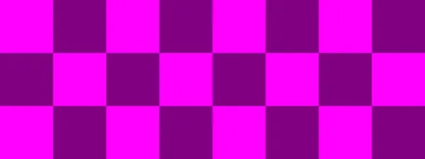 Checkerboardbanderoll Lila Och Magenta Färger Checkerboard Stora Rutor Stora Celler — Stockfoto