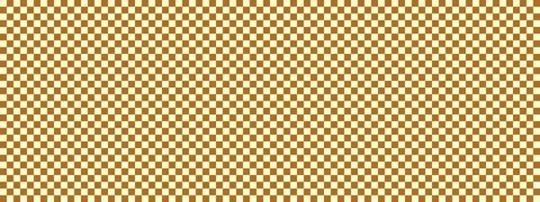 Checkerboard Banner Brown Beige Colors Checkerboard Small Squares Small Cells — Stock Photo, Image