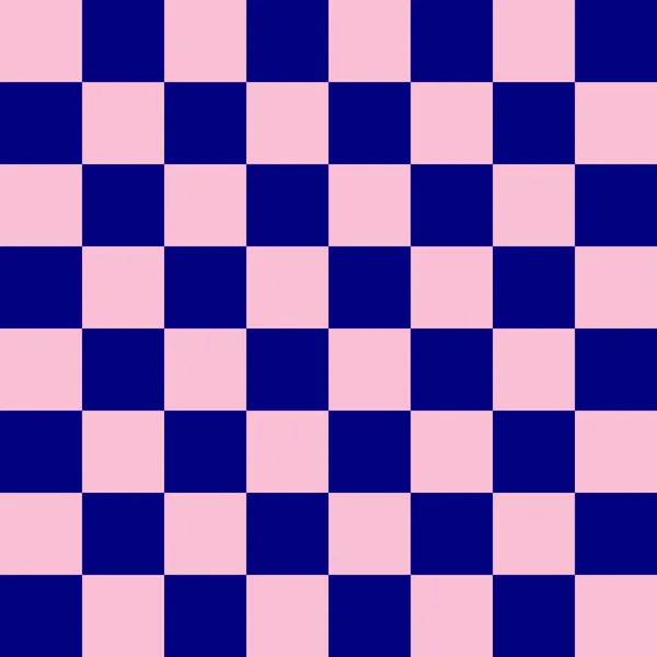 Checkerboard Och Marinen Och Rosa Färger Checkerboard Schackbräda Konsistens Kvadratmönster — Stockfoto