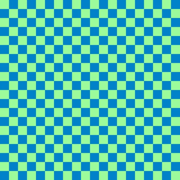 Two Color Checkerboard Blue Pale Green Colors Checkerboard Chessboard Checkerboard — Stock Photo, Image