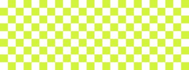 Dama pankartı. Damalı kireç ve beyaz renkler. Küçük kareler, küçük hücreler. Satranç tahtası, dama tahtası dokusu. Kare deseni. Geçmişi. Tekrarlanabilir doku.