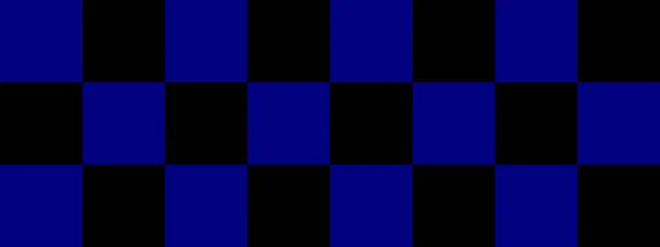 Checkerboard Banner Black Navy Colors Checkerboard Big Squares Big Cells — Stock Photo, Image