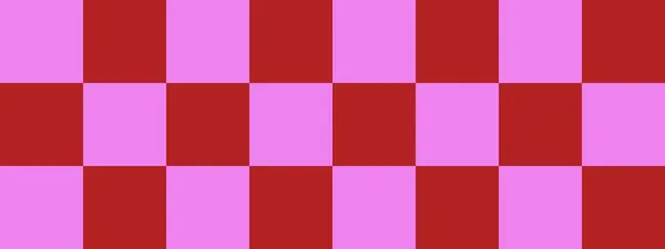 Checkerboard Banner Firebrick Violet Colors Checkerboard Big Squares Big Cells — Stock Photo, Image