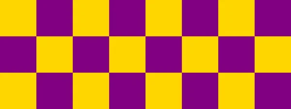 Шахматный Баннер Фиолетовый Золотой Цвета Шахматной Доски Большие Квадраты Большие — стоковое фото