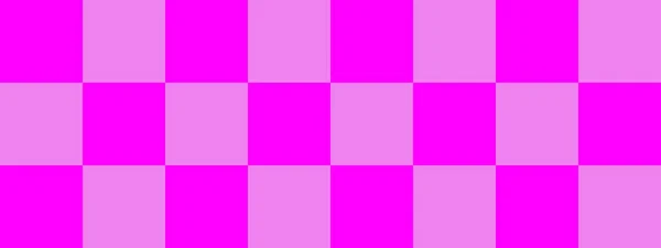 Checkerboard Banner Violet Magenta Colors Checkerboard Big Squares Big Cells — Stock Photo, Image