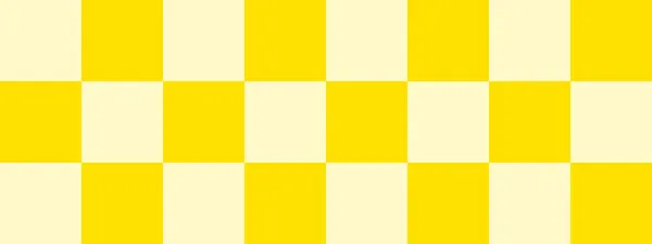 Checkerboard Banner Yellow Beige Colors Checkerboard Big Squares Big Cells — Stock Photo, Image