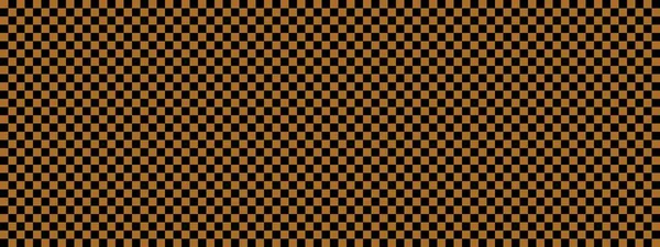 检查板横幅 棋盘的黑色和棕色 小正方形 小牢房 棋盘棋盘质感正方形图案 可重复纹理 — 图库照片