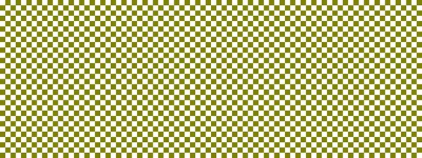 Checkerboardbanderoll Olive Och Vita Färger Checkerboard Små Rutor Små Celler — Stockfoto