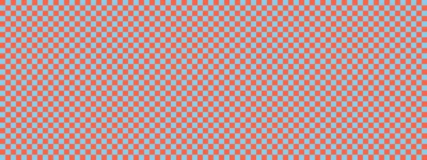 Checkerboard Banner Sky Blue Tomato Colors Checkerboard Small Squares Small — Stock Photo, Image