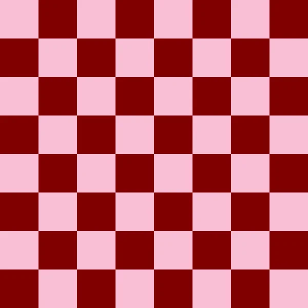 跳板8乘8 棋盘上的褐红色和粉色 棋盘棋盘质感正方形图案 可重复纹理 — 图库照片