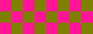 Dama pankartı. Dama tahtasının zeytin ve koyu pembe renkleri. Büyük kareler, büyük hücreler. Satranç tahtası, dama tahtası dokusu. Kare deseni. Geçmişi. Tekrarlanabilir doku.