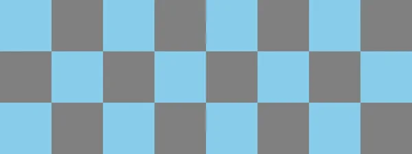 Шахматный Баннер Серый Голубой Цвета Шахматной Доски Большие Квадраты Большие — стоковое фото