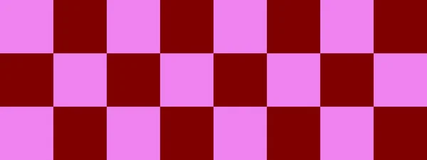 Checkerboard Banner Maroon Violet Colors Checkerboard Big Squares Big Cells — Stock Photo, Image