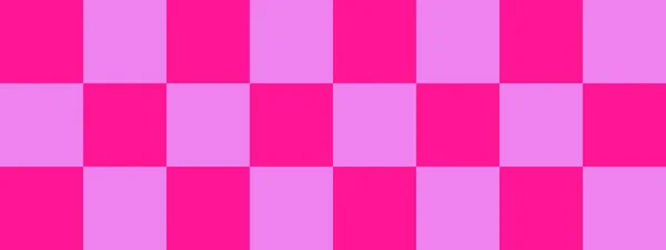 Checkerboard Banner Violet Deep Pink Colors Checkerboard Big Squares Big — Stock Photo, Image